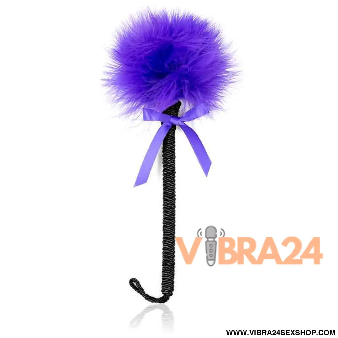 Feather Tickler with Bow 25 cm Purple