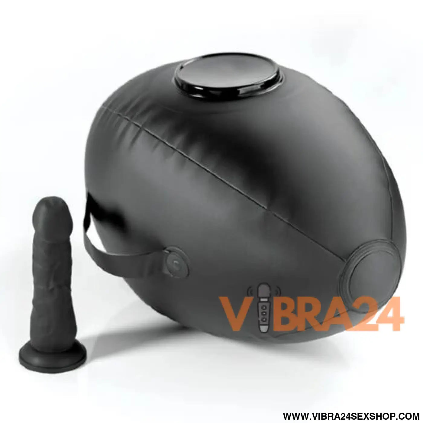 FETISH FANTASY SERIES - BODY DOCK BOLA DE AMOR INSUFLÁVEL COM DILDO PRETA 41,9 CM