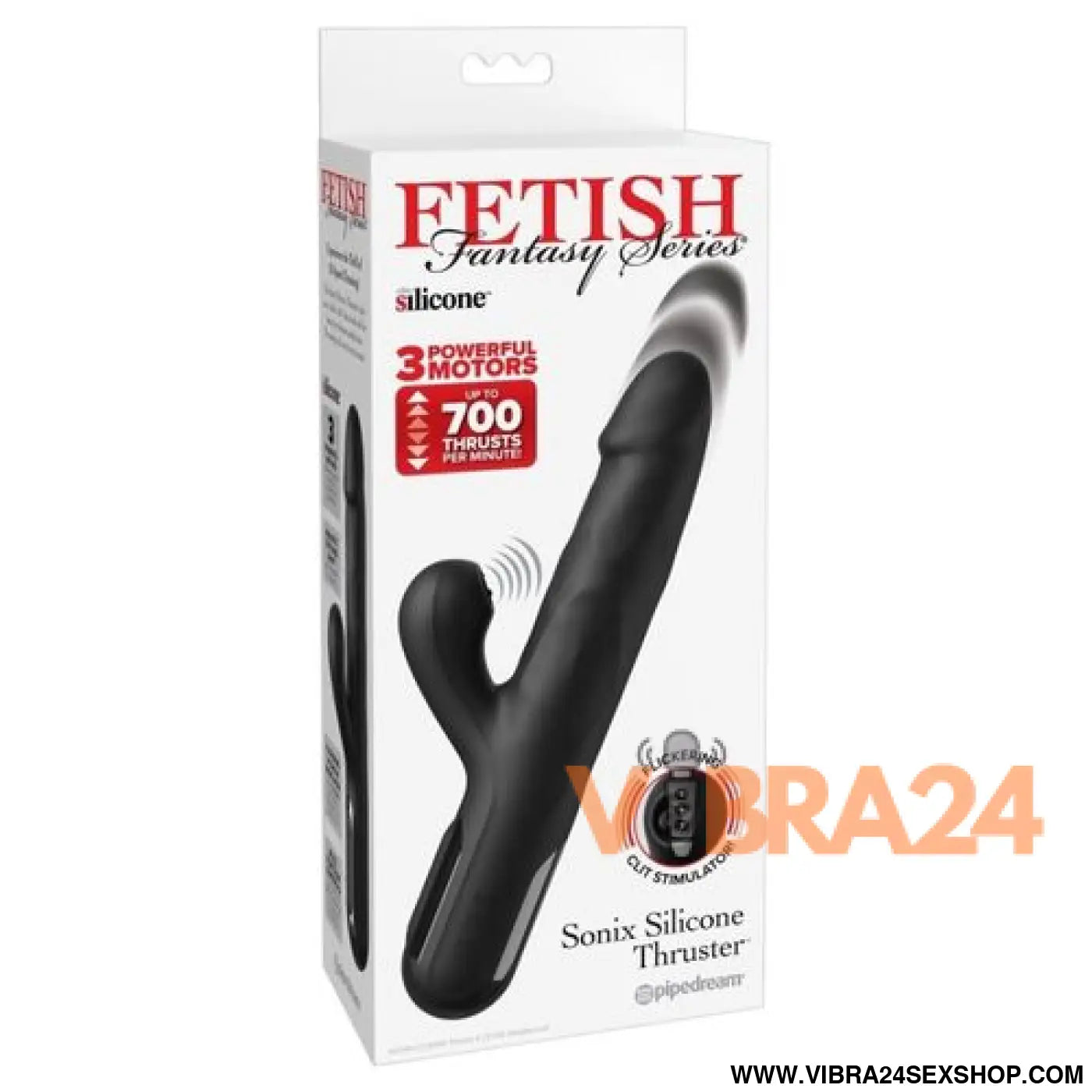 FETISH FANTASY SERIES - VIBRADOR COELHO DE SILICONE SONIX PRETO