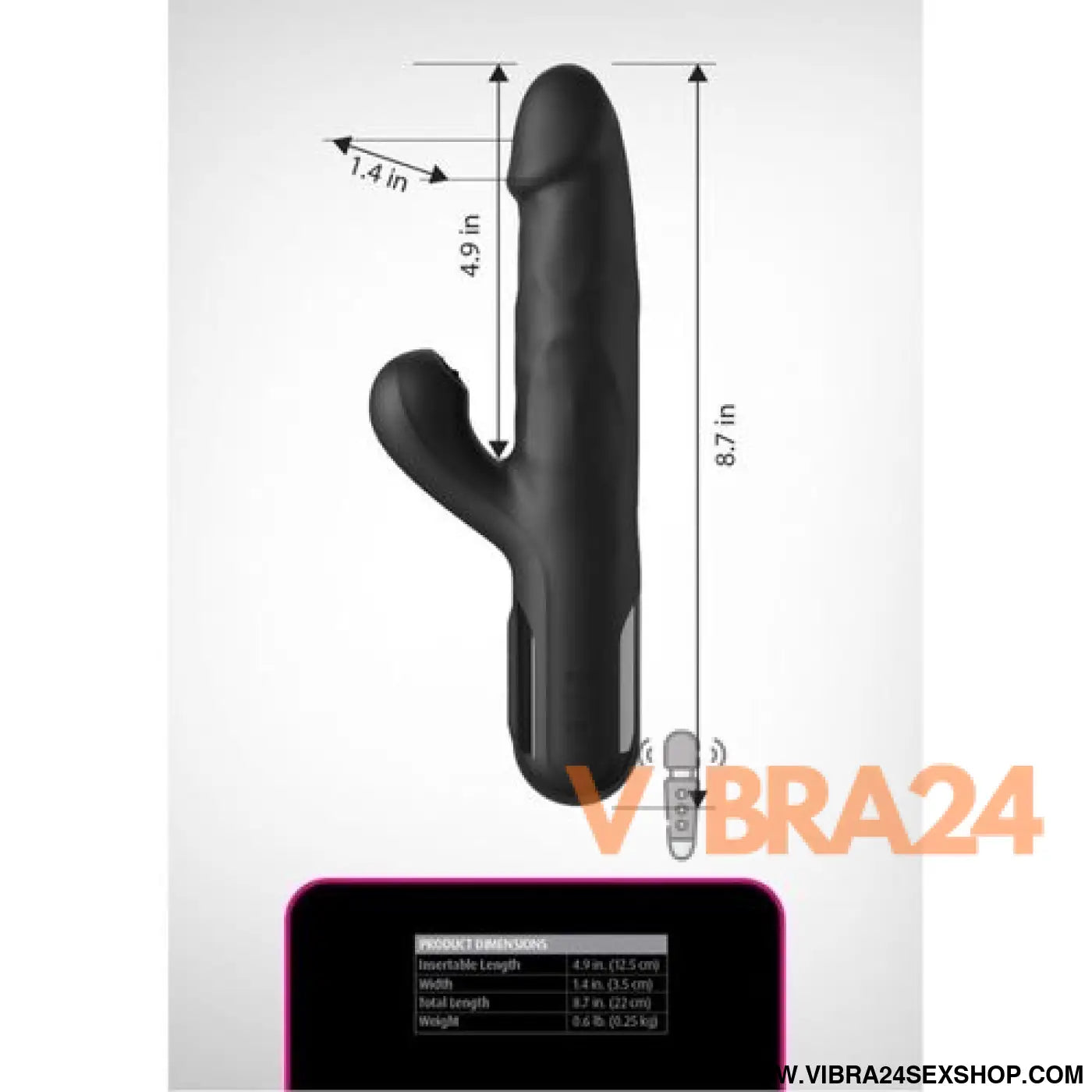 FETISH FANTASY SERIES - VIBRADOR COELHO DE SILICONE SONIX PRETO