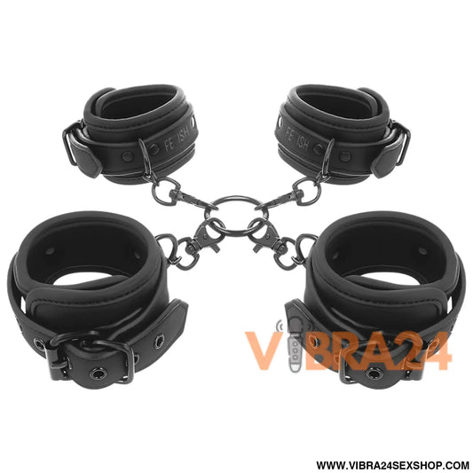 FETISH SUBMISSIVE - CONJUNTO DE ALGEMAS MÃOS E TORNOZELO COM FORRO NOPRENE