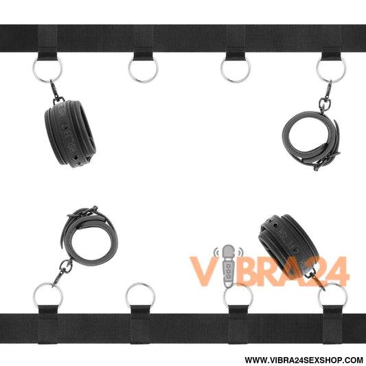 FETISH SUBMISSIVE - CONJUNTO DE LAÇOS CAMA LUXO COM FORRO NOPRENE