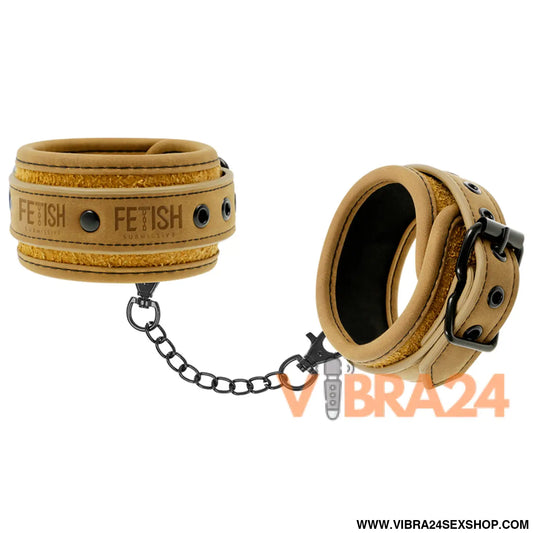 FETISH SUBMISSIVE ORIGIN - PUNHOS DE TORNOZELO COURO VEGANO COM FORRO NEOPRENE