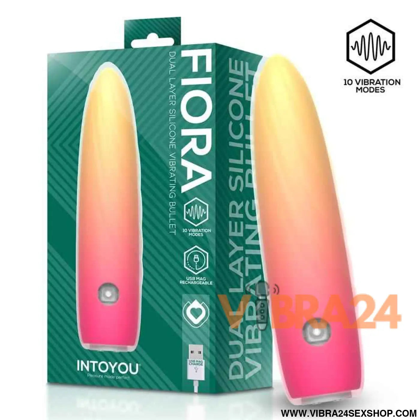 Fiora Dual Layer Silicone Vibrating Bullet