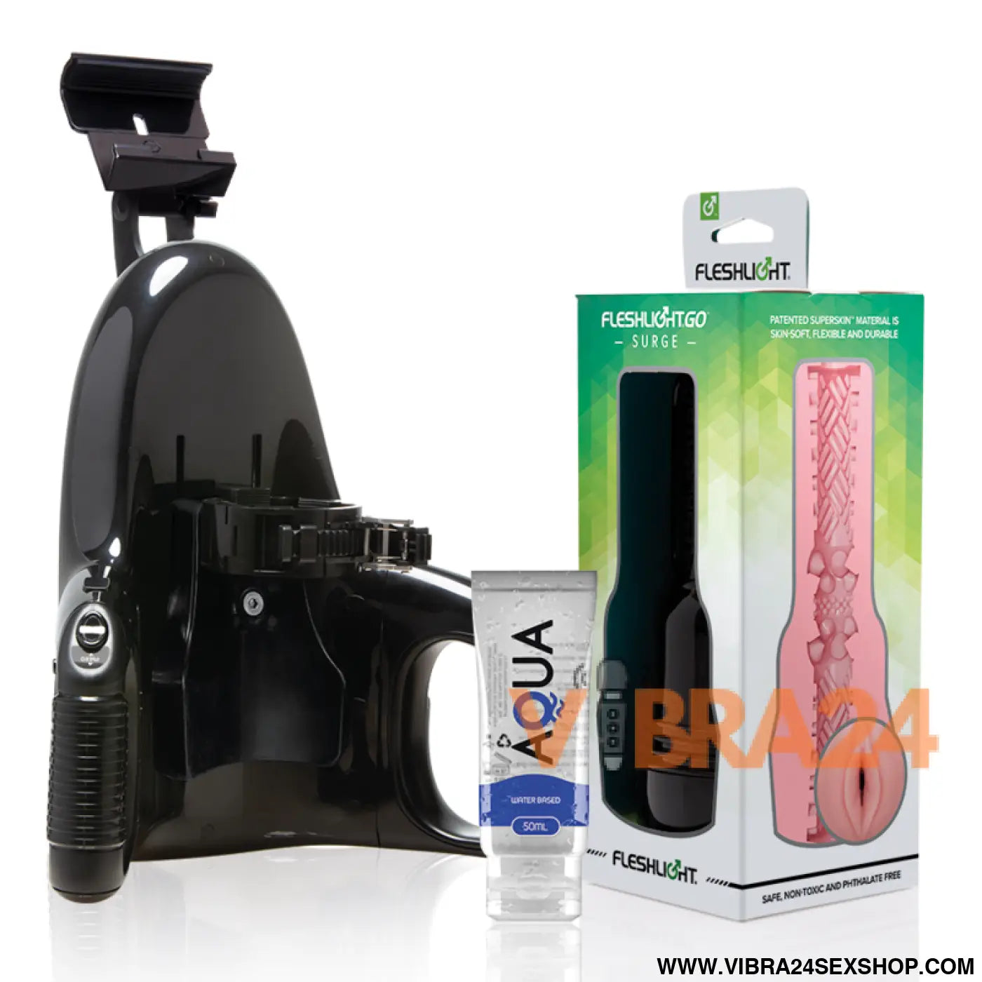 FLESHLIGHT - GO PINK LADY SURGE VAGINA + LANÇAMENTO UNIVERSAL + LUBRIFICANTE AQUA QUALITY 50 ML