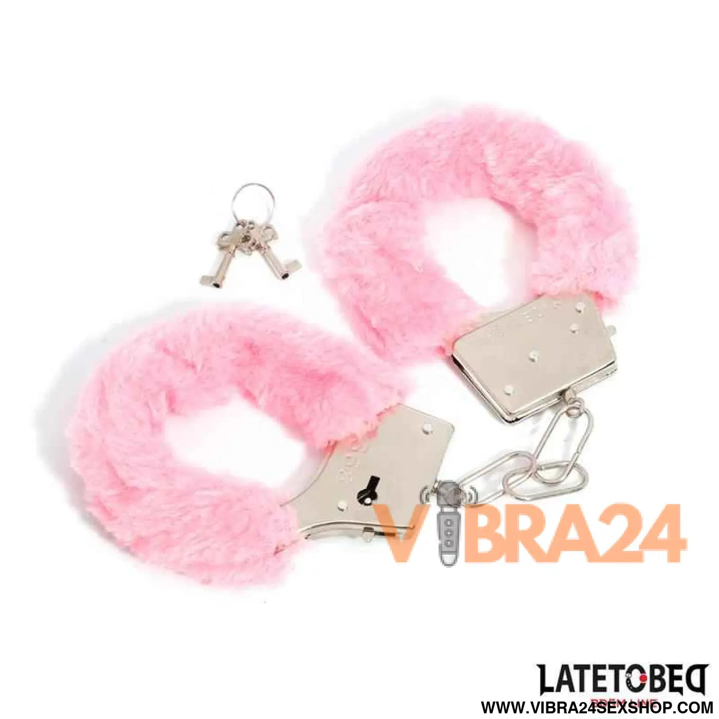 Furry Metal Cuff Pink