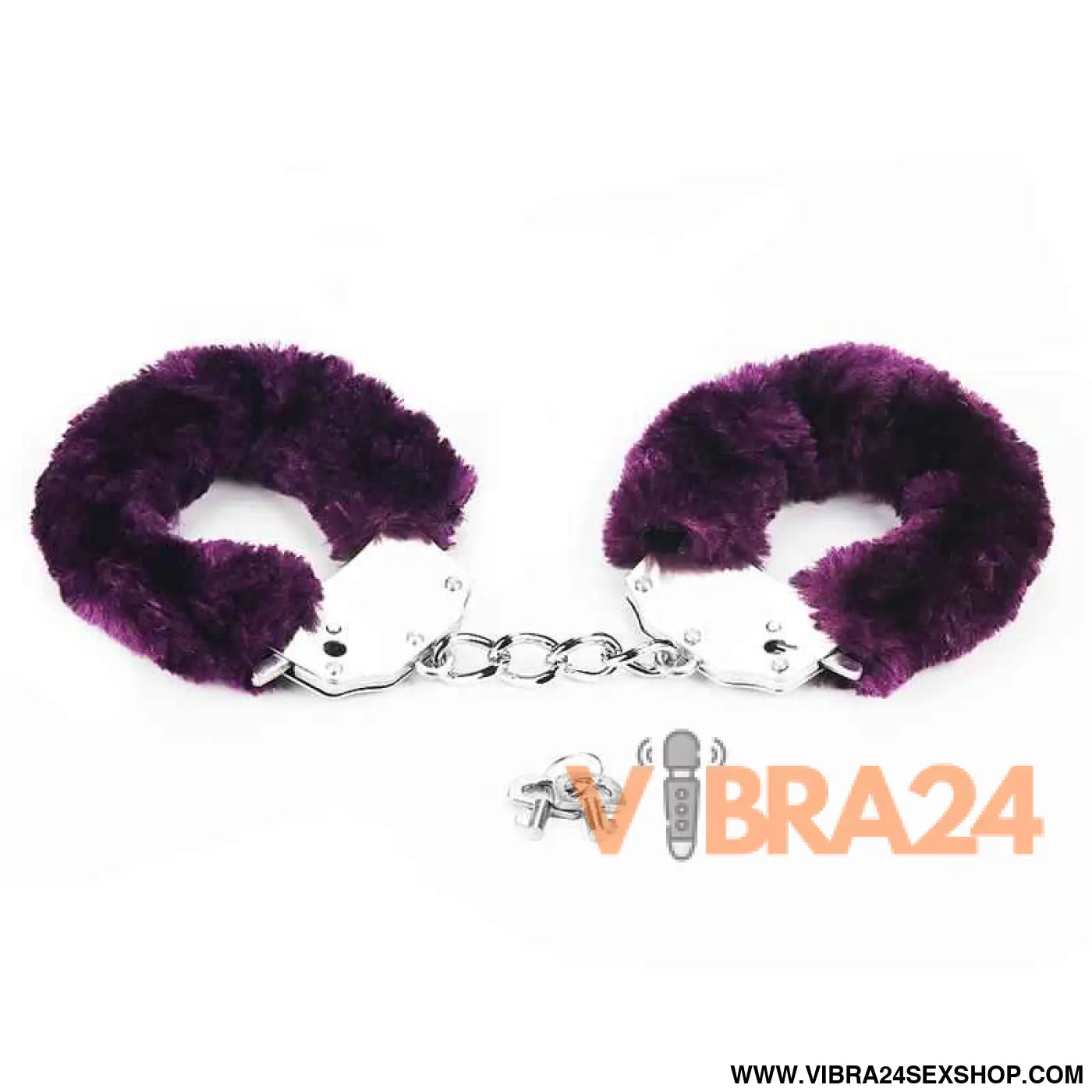 Furry Metal Handcuffs Purple