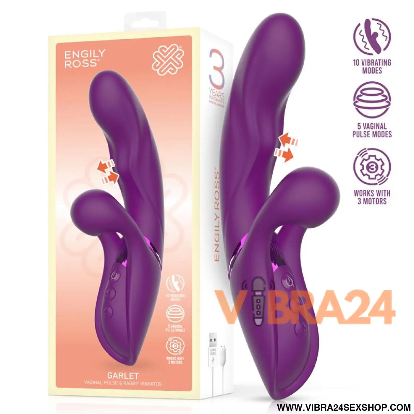 Garlet Vibe with Pulsation Ball 3 Motors