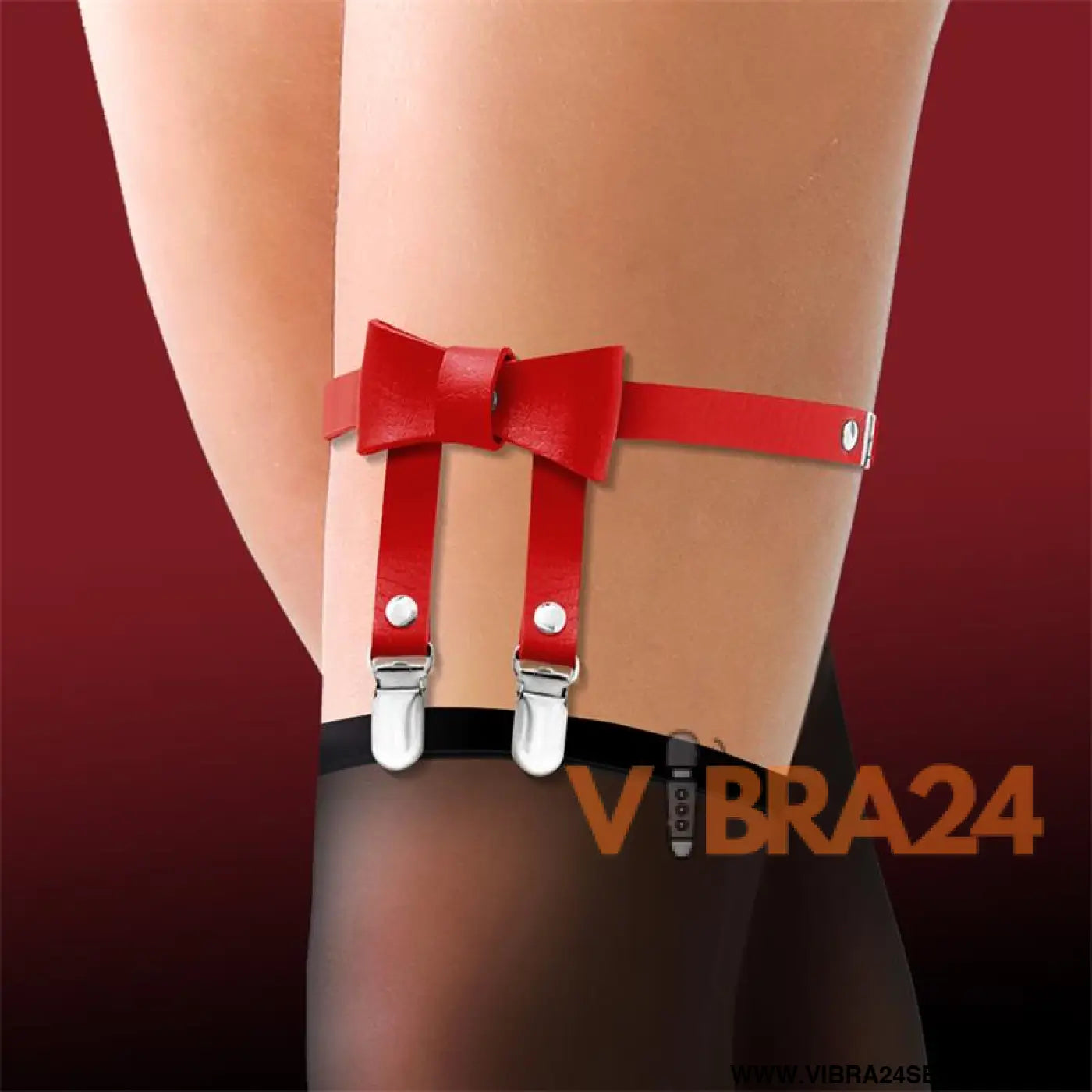 Garter with Bow Tie Vegan Leather One size