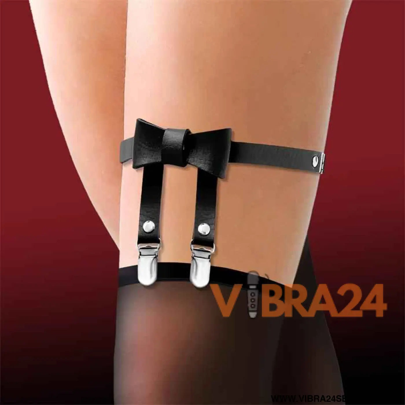 Garter with Bow Tie Vegan Leather One Size