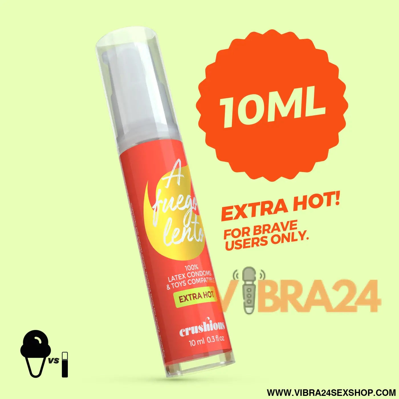 GEL LUBRIFICANTE A FUEGO LENTO DE EFEITO CALOR CRUSHIOUS 10ML