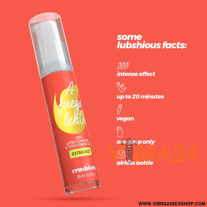 GEL LUBRIFICANTE A FUEGO LENTO DE EFEITO CALOR CRUSHIOUS 10ML