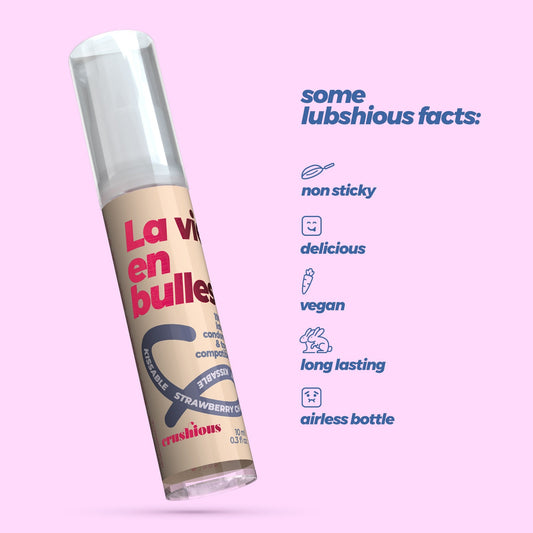 GEL LUBRIFICANTE STEAL MY KISSES COM SABOR A CHAMPANHE COM MORANGO CRUSHIOUS 10ML