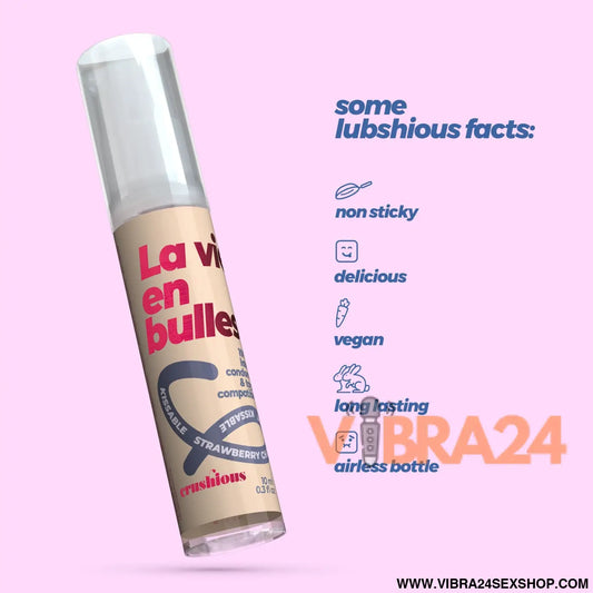 GEL LUBRIFICANTE STEAL MY KISSES COM SABOR A CHAMPANHE MORANGO CRUSHIOUS 10ML