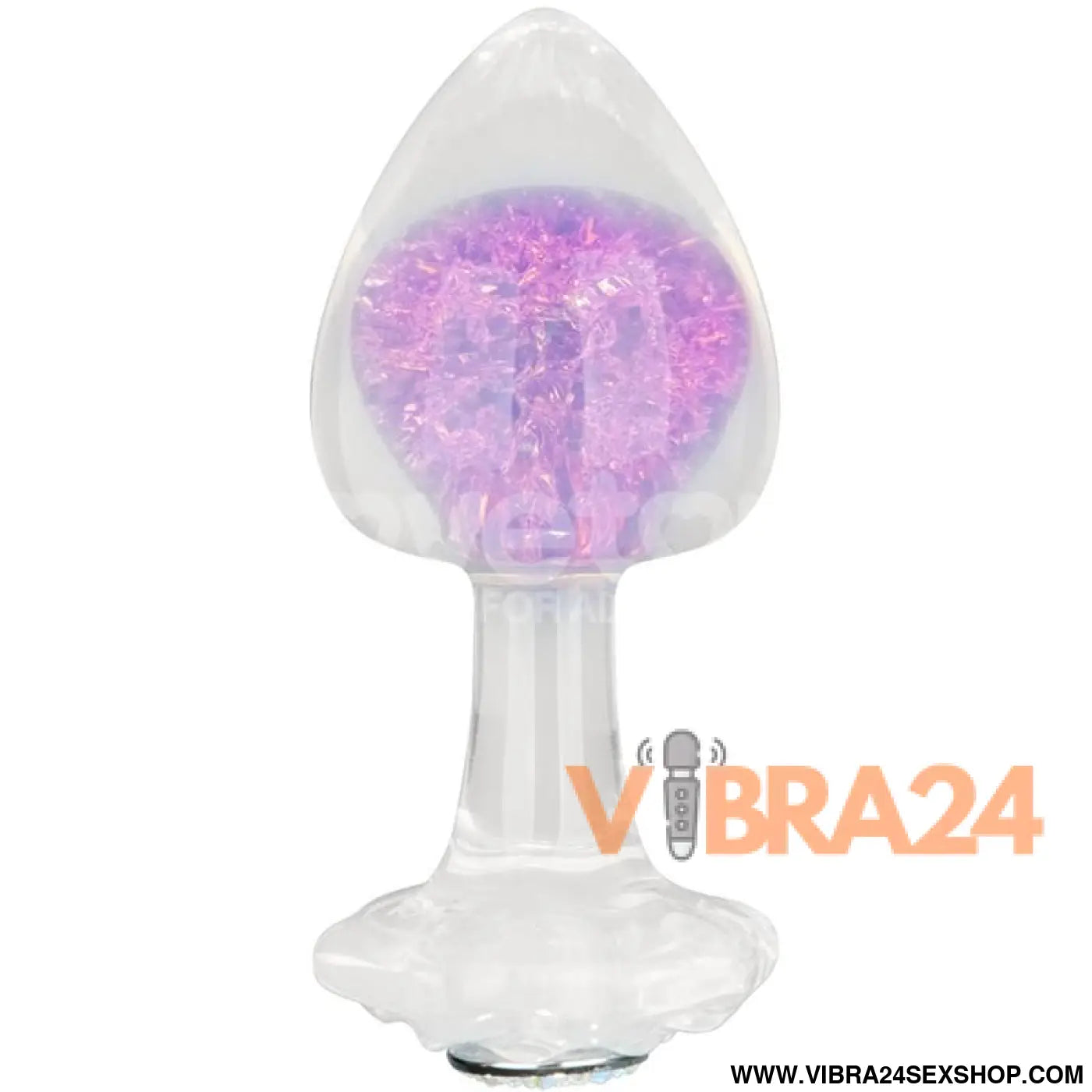 Gemoria Silicone Butt Plug with Crystal Sphere