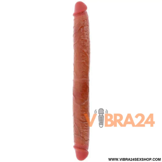 GET REAL - DILDO DE SILICONE DUAS PONTAS CARAMELO 46 CM