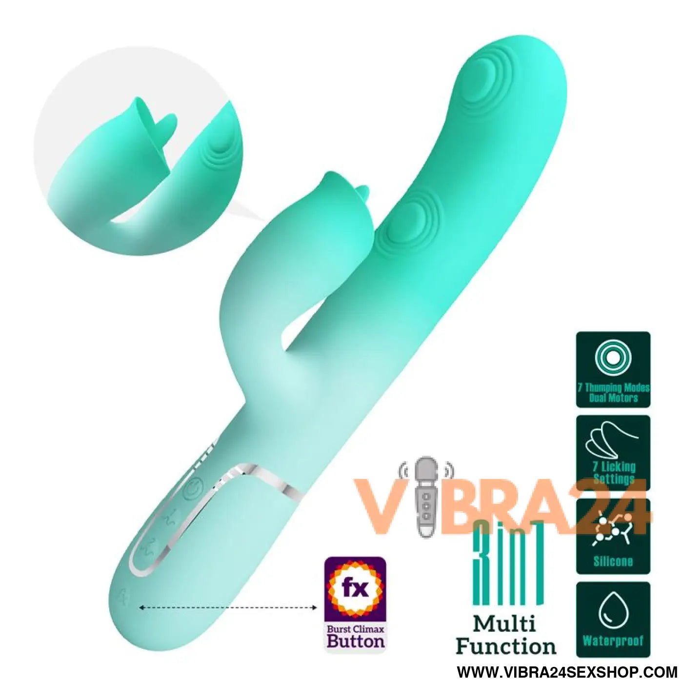 Gigi Rabbit Vibrator Thumping and Licking