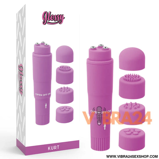 GLOSSY - MASSAGER DE BOLSO KURT ROXO