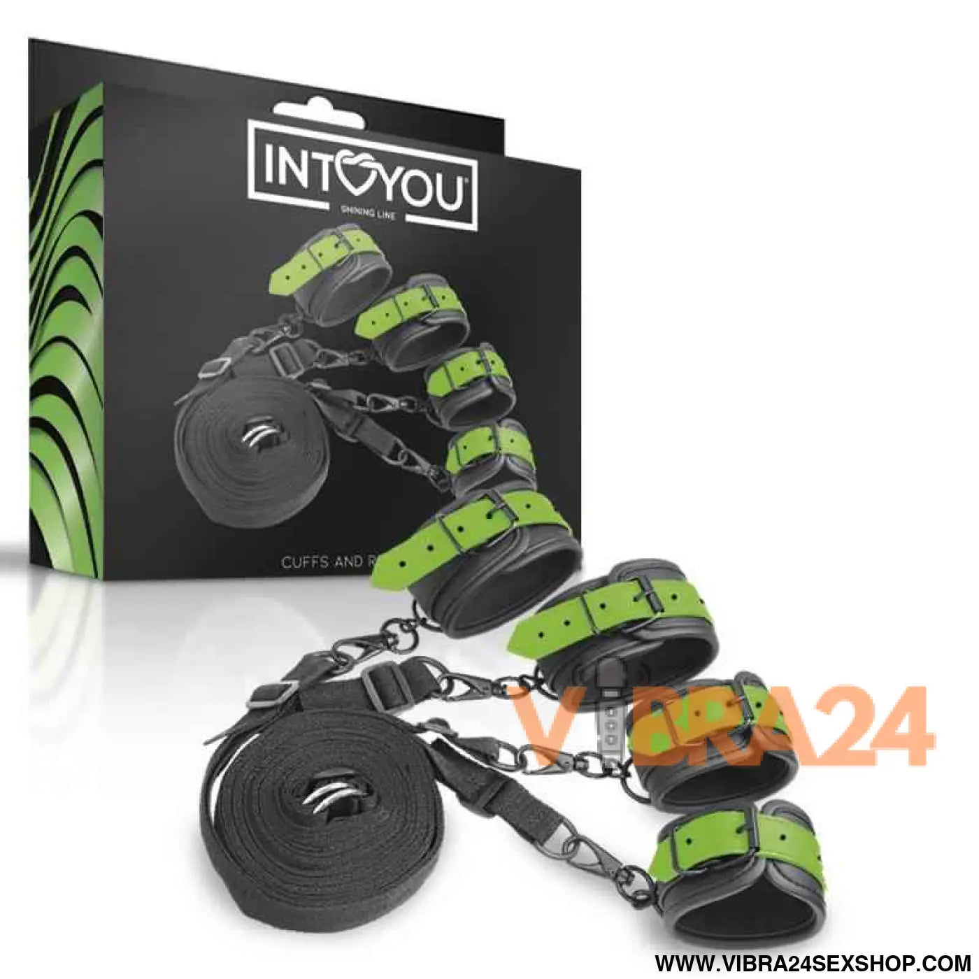 Glow in the Dark Cuffs and Restraints Bed Set