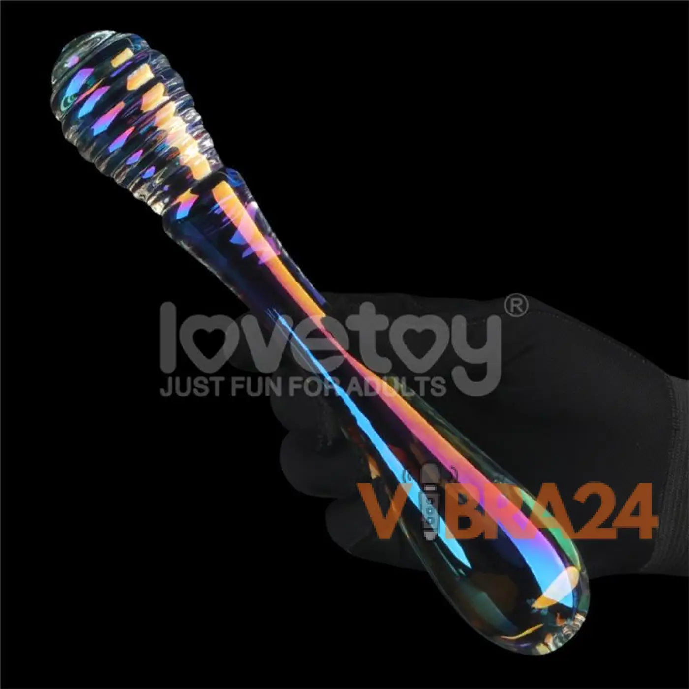 GLow in the Dark Glass Dildo Twilight Gleam Twin Pleasures