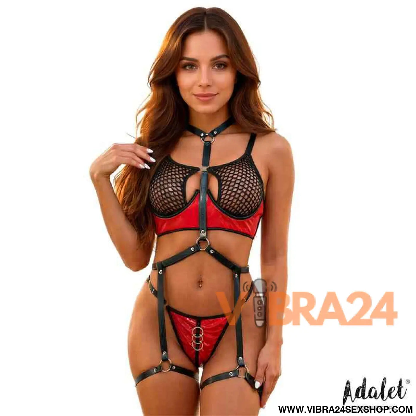 Greta Vegan Leather Body Harness One Size