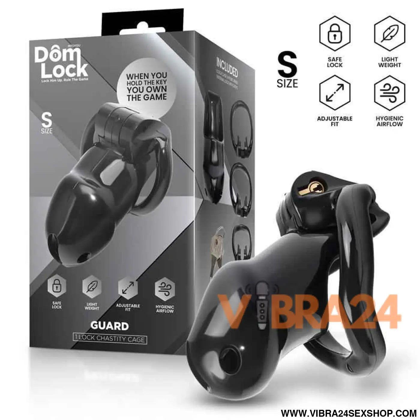 Guard Chastity Cage with Internal Lock Size S