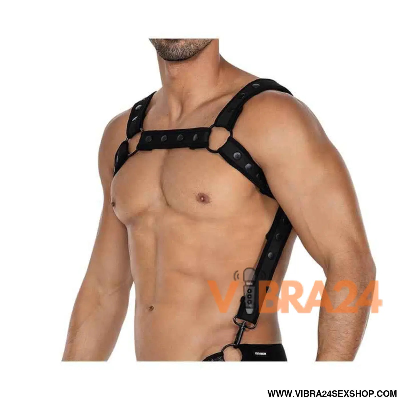 H4RNESS05 Chest Harness Neon Black One Size