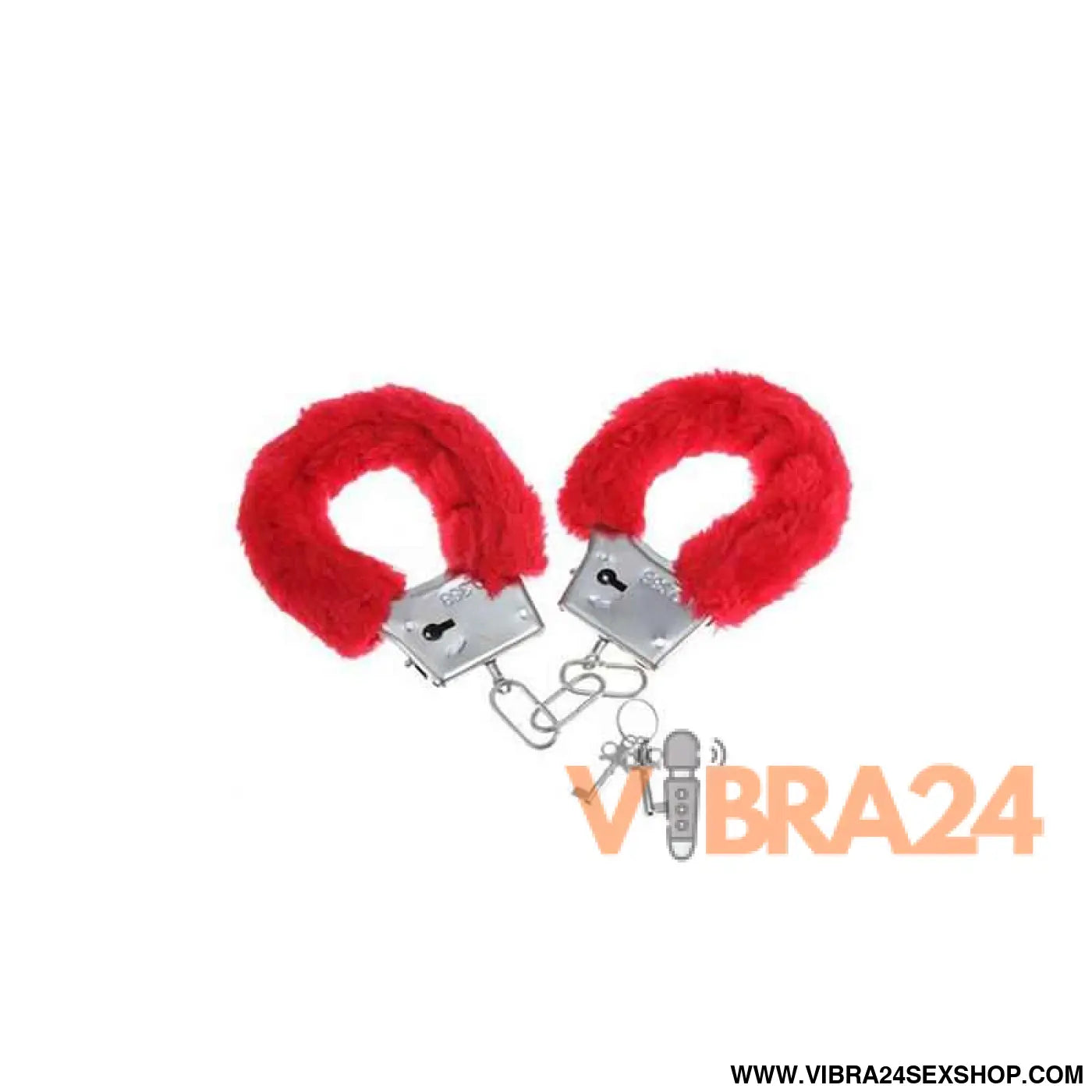 Handcuffs with Fur Red