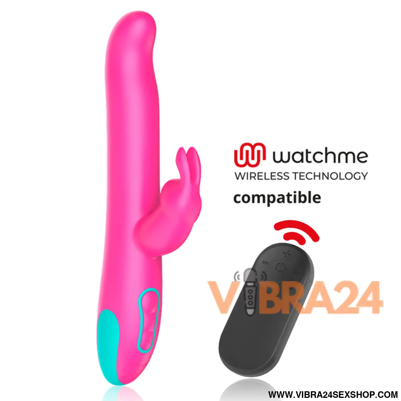 HAPPY LOKY - PLUTO VIBRADOR RABBIT E ROTADOR + CONTROLO REMOTO WATCHME