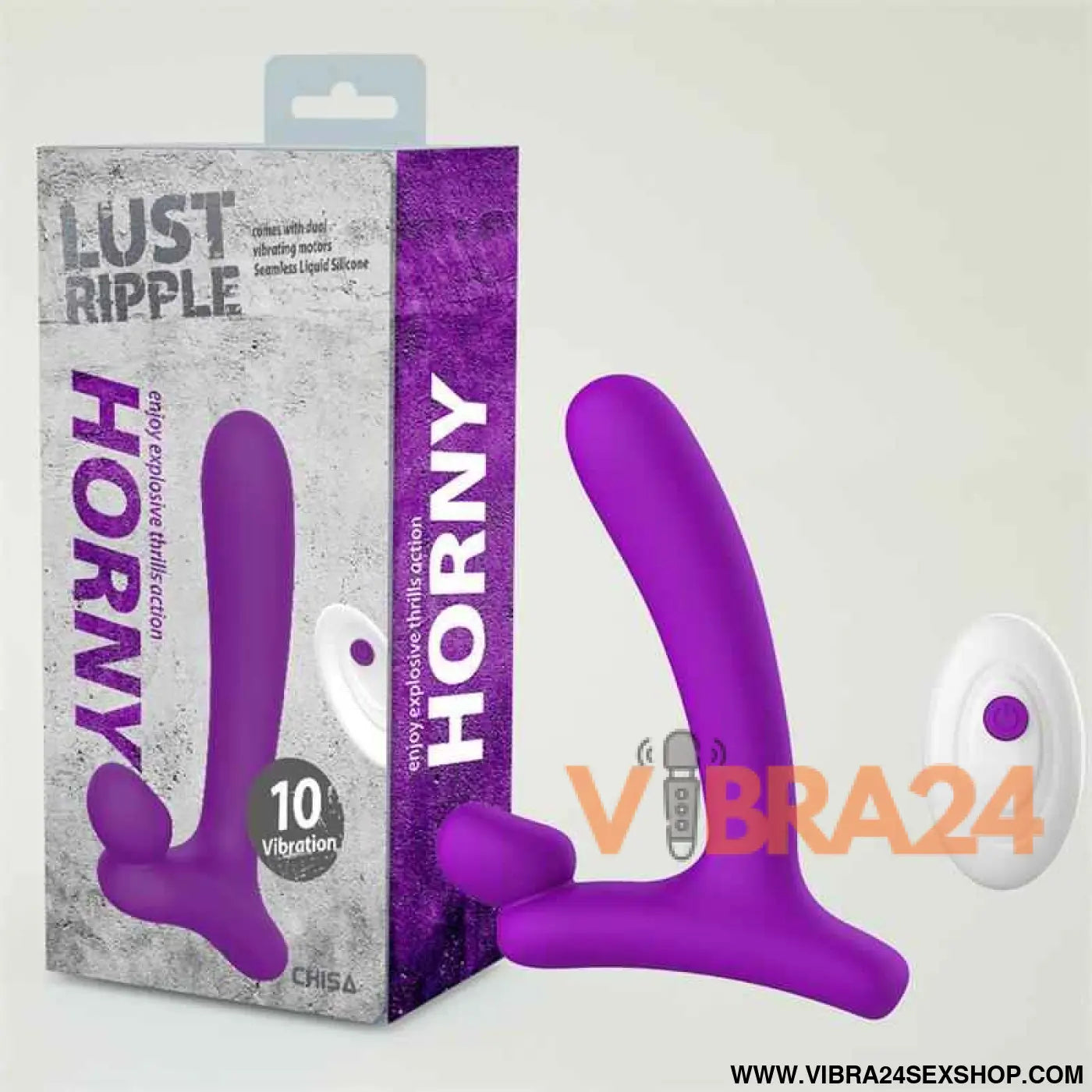 Horny Hunter Vibrating Anal Plug with Remote Control Liquid Silicone USB
