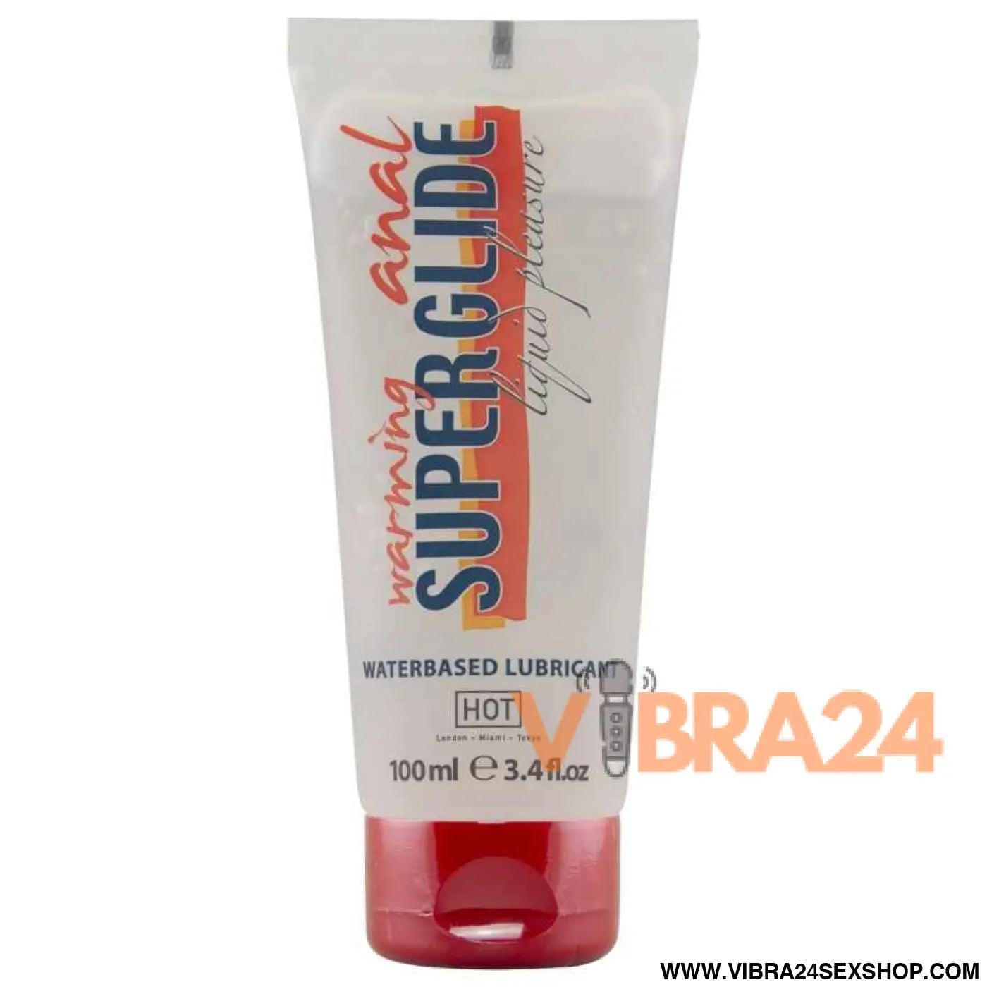HOT - ANAL SUPERGLIDE LUBRIFICANTE AQUECEDOR LÍQUIDO À BASE DE ÁGUA 100 ML