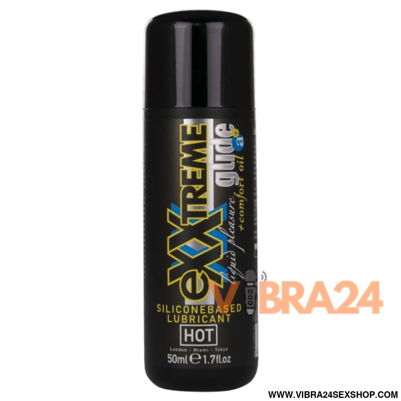 HOT - EXXTREME GLIDE LUBRIFICANTE À BASE DE SILICONE + ÓLEO CONFORTANTE A+ 50 ML