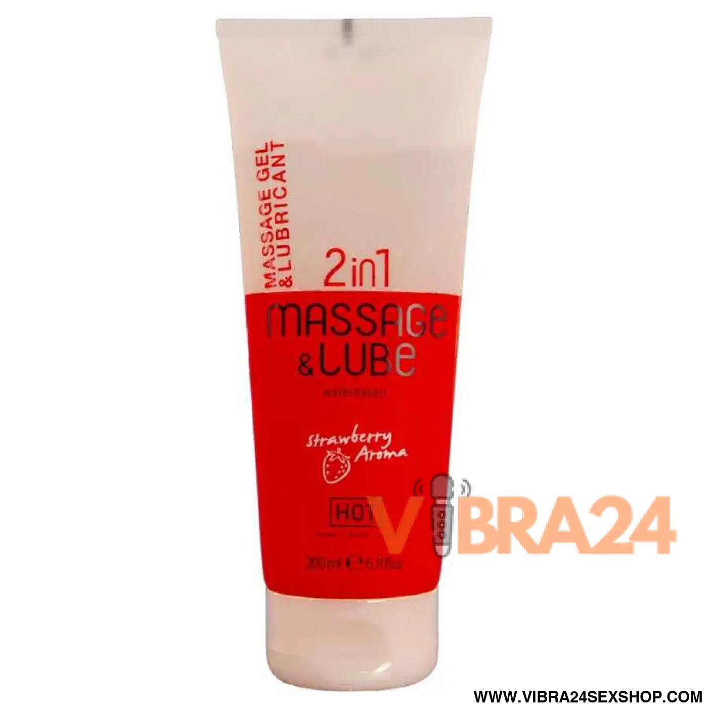 HOT - GEL DE MASSAGEM E DESLIZAMENTO 2 EM 1 MORANGO 200 ML