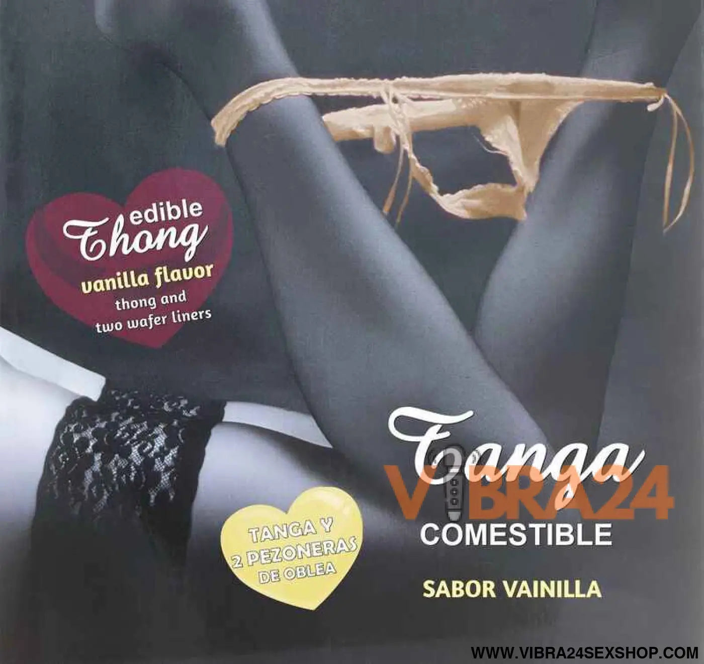 HOTFLOWERS - WAFER THONG E 2 NIPPLE PADS MENINA SABOR BAUNILHA /es/pt/en/fr/it/