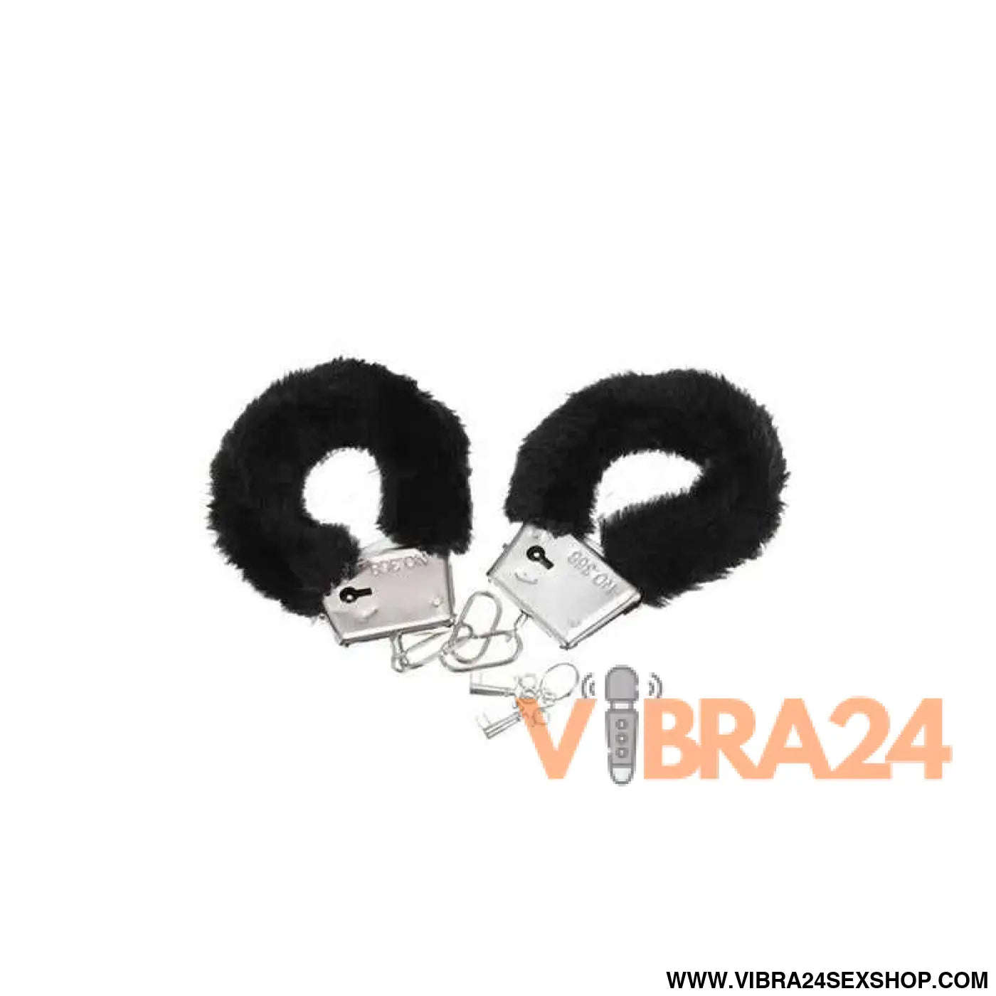 Hundcuffs with fur Black