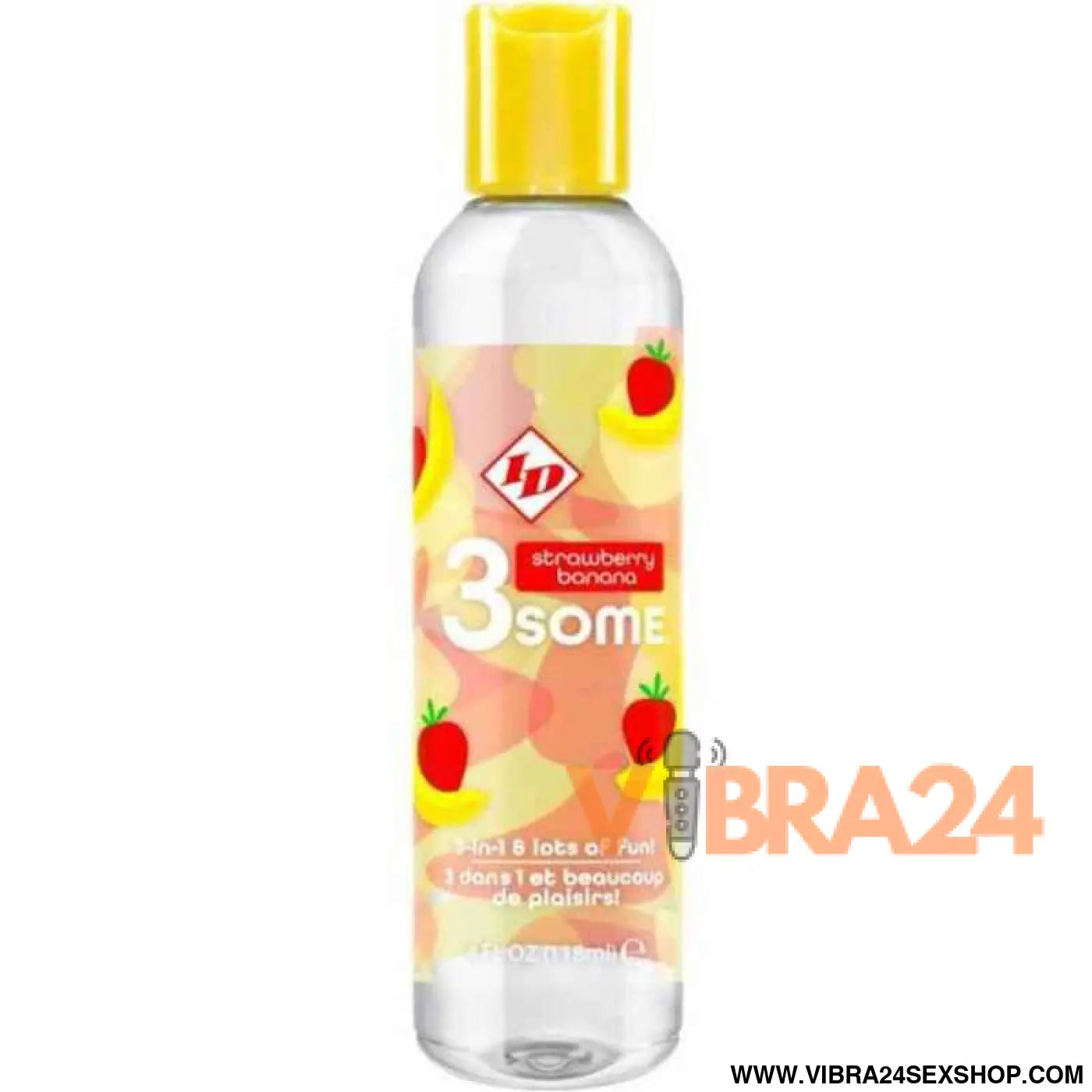 ID 3SOME - GARRAFA DE BANANA MORANGO COM 4 FL OZ