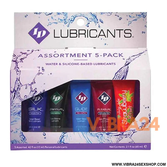 ID JUICY LUBE - PACOTE DE TUBO LUBRIFICANTE 5X ASSORTED 12 ML