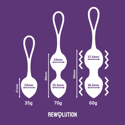 REWOLUTION - Bolas Vibratórias Controle Remoto REWOBEADS com Tecnologia WATCHME - VIBRA24 SEXSHOP