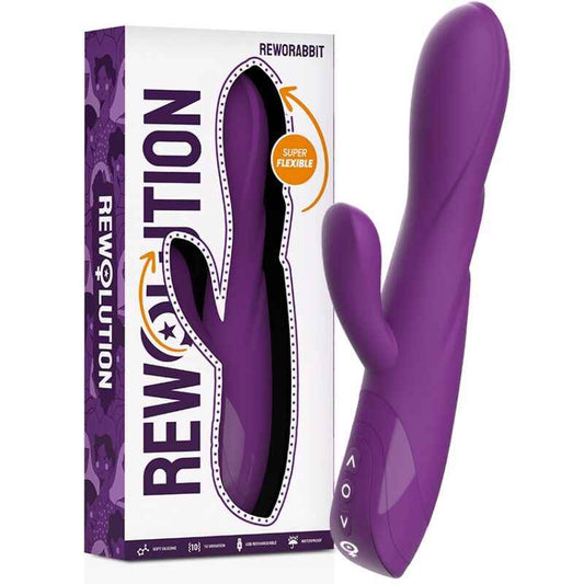 REWOLUTION - VIBRADOR FLEXÍVEL REWORABBIT COM COELHO - VIBRA24 SEXSHOP