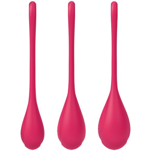 Satisfyer - Conjunto de Treino Yoni Power 1 Vermelho para Intensificar seu Treino Yoni Satisfyer