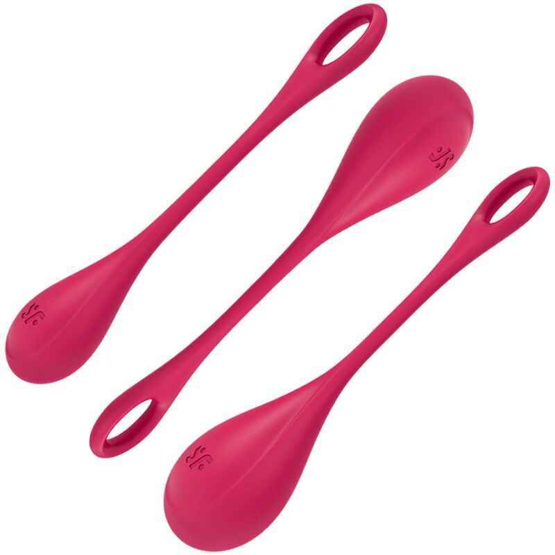 SATISFYER - CONJUNTO DE TREINO YONI POWER 1 VERMELHO - VIBRA24 SEXSHOP