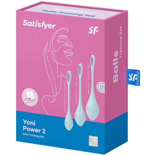 Satisfyer - Conjunto de Treino Yoni Power 2 Azul para Treino Yoni Satisfyer