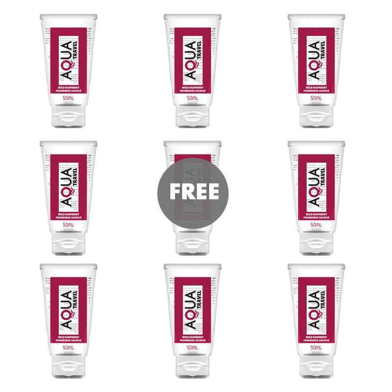 AQUA TRAVEL - LUBRIFICANTE À BASE DE ÁGUA AQUA TRAVEL WILD SABBERRY SABOR - 50 ML 8+1 GRÁTIS