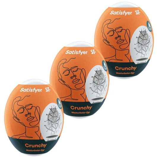 SATISFYER - 3 OVOS MASTURBADOR CRUNCHY - VIBRA24 SEXSHOP