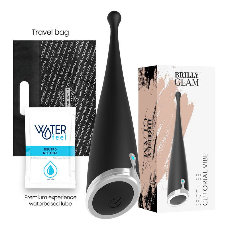BRILLY GLAM - SPOT VIBE CLITORIAL PRETO - VIBRA24 SEXSHOP