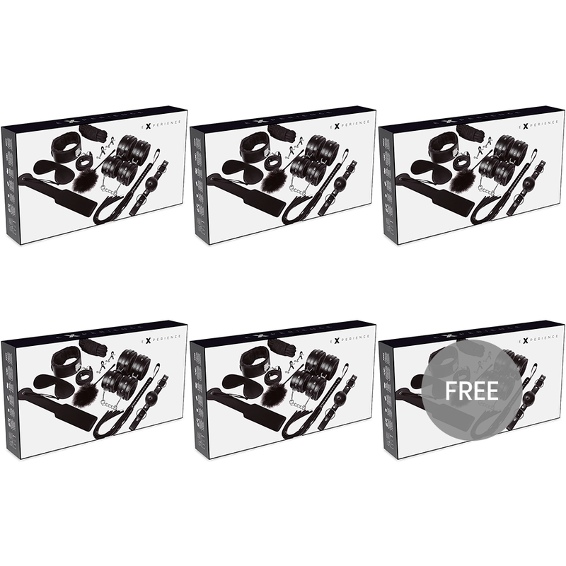 EXPERIENCE - KIT FETISH BDSM SÉRIE PRETA 5+1 GRTIS - VIBRA24 SEXSHOP