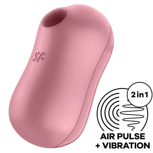 SATISFYER - ESTIMULADOR E VIBRADOR DE PULSO DE AR COTTON CANDY ROSA - VIBRA24 SEXSHOP