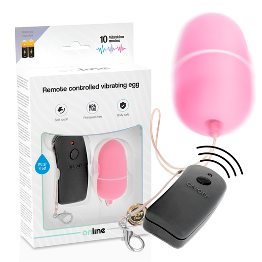 ONLINE - OVO VIBRANTE COM CONTROLE REMOTO ROSA - VIBRA24 SEXSHOP