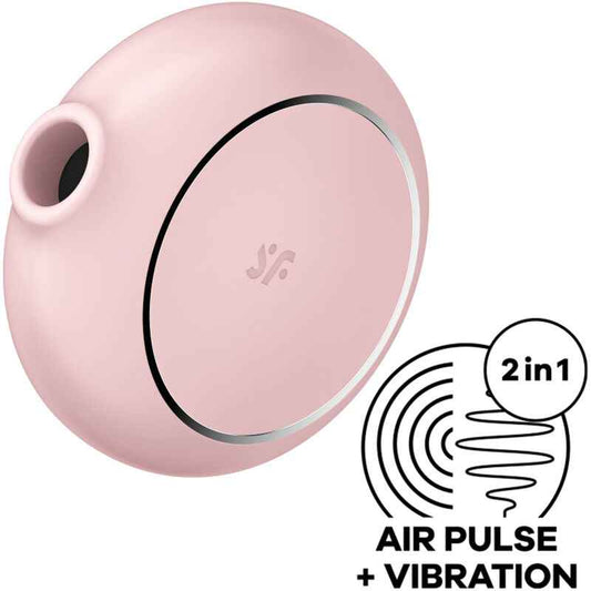 SATISFYER - PRO TO GO 3 ESTIMULADOR E VIBRADOR DE PULSO DE AR DUPLO ROSA - VIBRA24 SEXSHOP