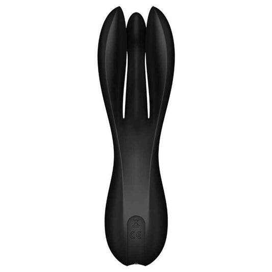 SATISFYER - VIBRADOR THREESOME 2 PRETO - VIBRA24 SEXSHOP